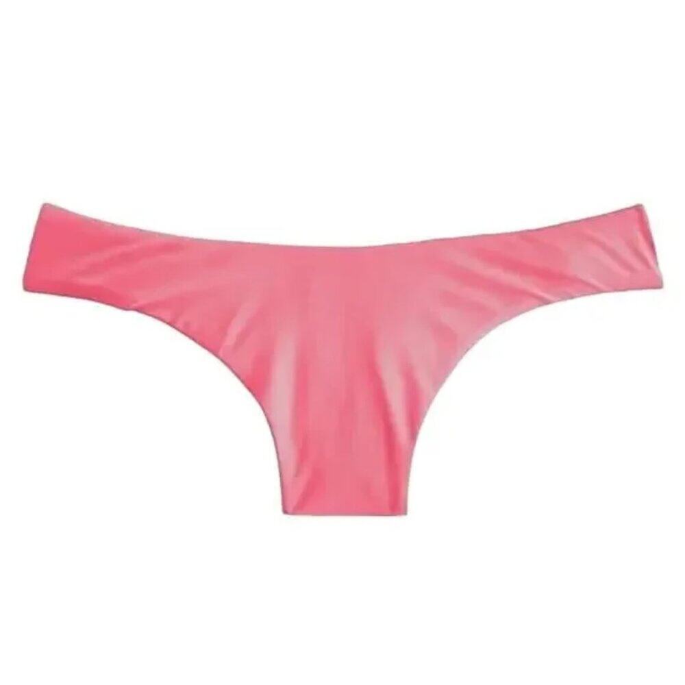J.‎ Crew Curved Waist Cheeky Bikini Bottom in Tropical Pink Size M NWT